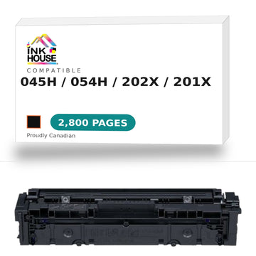Generic Canon 045H/Canon 054H/HP 202X/HP 201X Black Toner Cartridge High Yield