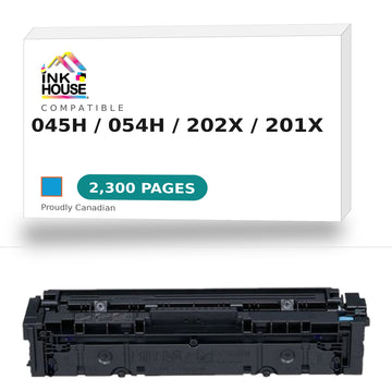 Generic Canon 045H/Canon 054H/HP 202X/HP 201X CYAN Toner Cartridge High Yield