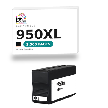 950XL Black compatible ink cartridge, 2,300 pages
