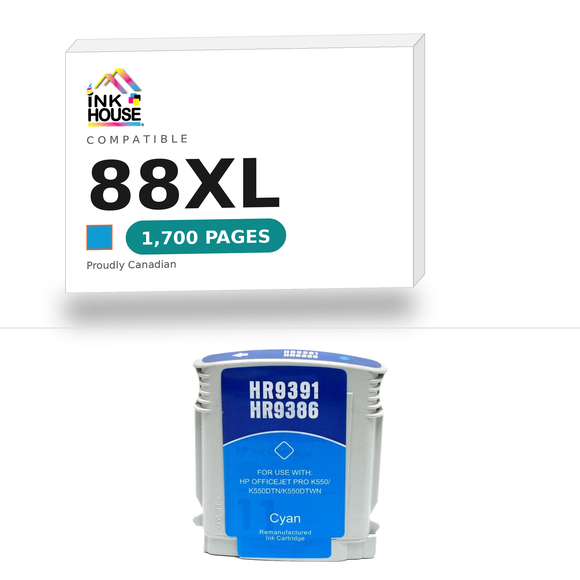 88XL Cyan compatible ink cartridge, 1,700 pages