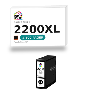 2200XL Black compatible ink cartridge, 2,500 pages