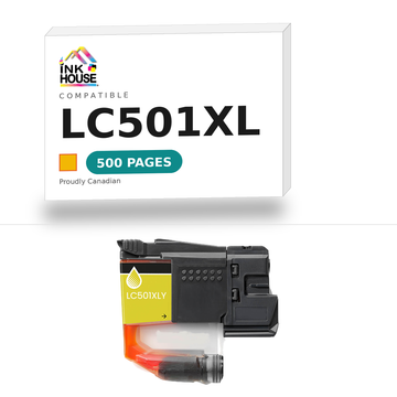 Brother LC501XL Yellow compatible ink cartridge, 500 pages