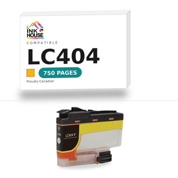 Brother LC404 Yellow compatible ink cartridge, 750 pages