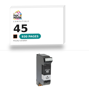45 Black compatible ink cartridge, 930 pages