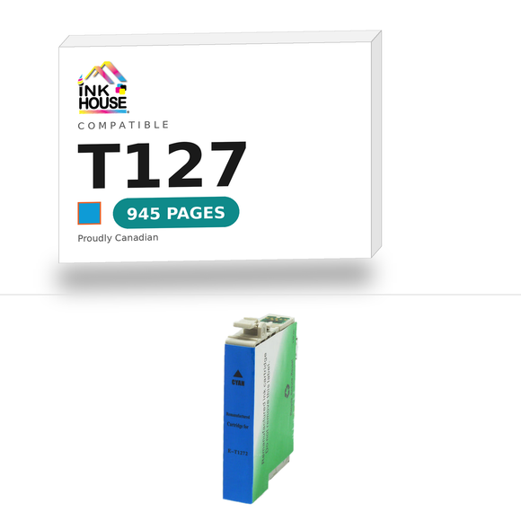 T127 Cyan compatible ink cartridge, 945 pages