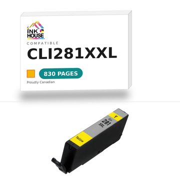 CLI281XXL Yellow compatible ink cartridge, 830 pages