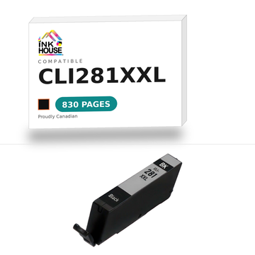 CLI281XXL Black compatible ink cartridge, 830 pages