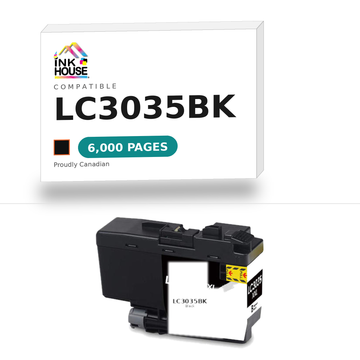 Brother LC3035BK Black compatible ink cartridge, 6,000 pages