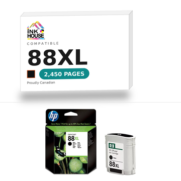 88XL Black compatible ink cartridge, 2,450 pages