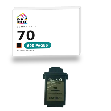 70 Black compatible ink cartridge, 600 pages