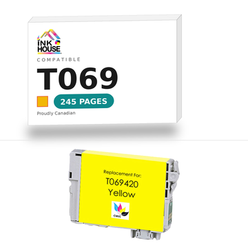 T069 Yellow compatible ink cartridge, 245 pages