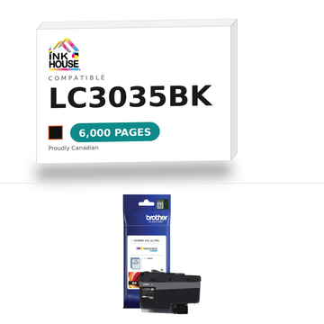 Brother LC3035BK Black compatible ink cartridge, 6,000 pages