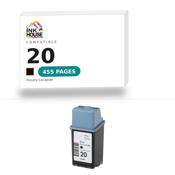 20 Black compatible ink cartridge, 455 pages