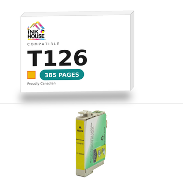 T126 Yellow compatible ink cartridge, 385 pages