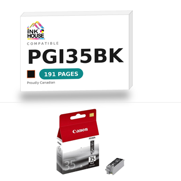PGI35BK Black compatible ink cartridge, 191 pages