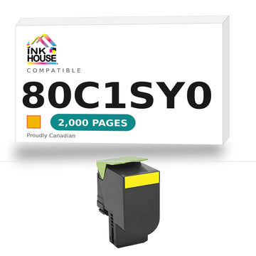 Generic Lexmark 80C1SY0 Yellow Toner Cartridge High Capacity 2K
