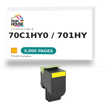 Remanufactured  LEXMARK 70C1HY0  YELLOW TONER 701HY  CS310DN/410N/410DN 3K