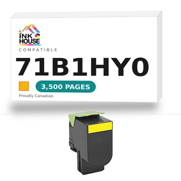 Remanufactured 71B1HY0 YELLOW Toner Cartridge for Lexmark CS417,CX417,CS517,CX5