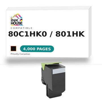 Remanufactured  Lexmark 80C1HK0 (801HK) Black Toner Cartridge