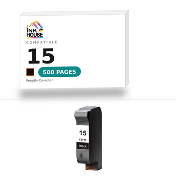 15 Black compatible ink cartridge, 500 pages