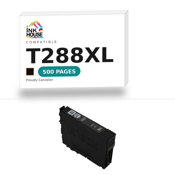 T288XL Black compatible ink cartridge, 500 pages