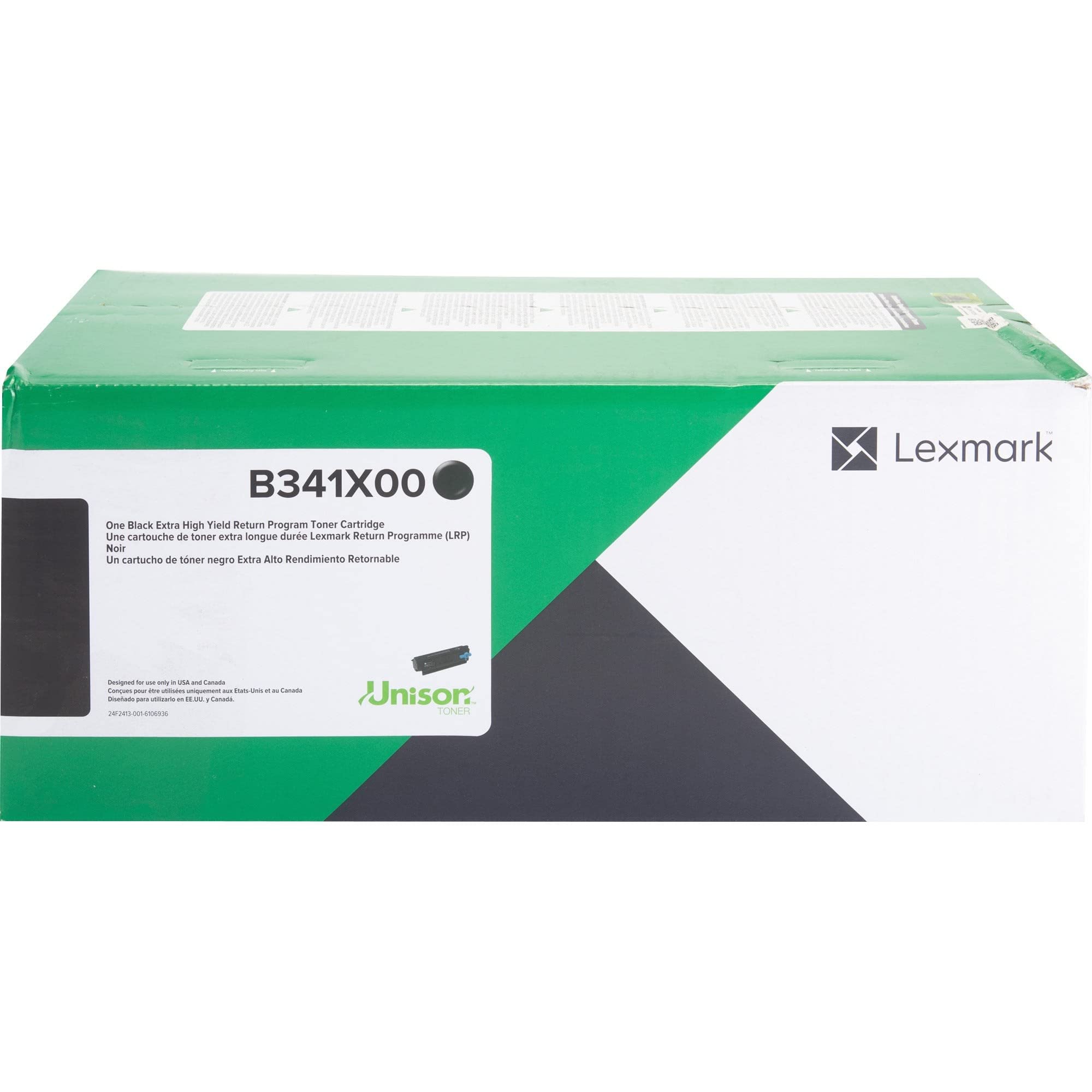 Lexmark B341X00 Original Black Return Program Toner Cartridge Extra High Yield