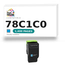 LEXMARK 78C1C0 Cyan Compatible Toner Cartridge for use in CS421dn, CS521dn, CS622de, CX421adn, CX522ade, CX622ade, CX625ade, CX625adhe-1