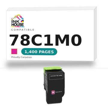 LEXMARK 78C1M0 Magenta Compatible Toner Cartridge for use in CS421dn, CS521dn, CS622de, CX421adn, CX522ade, CX622ade, CX625ade, CX625adhe