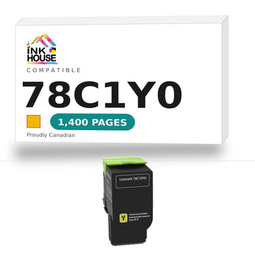 LEXMARK 78C1Y0 Yellow Compatible Toner Cartridge for use in CS421dn, CS521dn, CS622de, CX421adn, CX522ade, CX622ade, CX625ade, CX625adhe