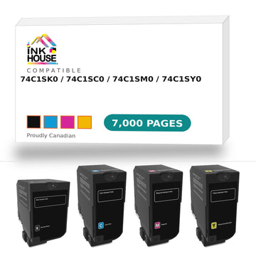 COMPATIBLE Lexmark 74C1SK0 74C1SC0 74C1SM0 74C1SY0 Toner Cartridge BK/C/M/Y