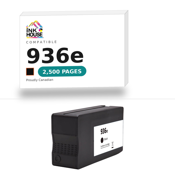 936e Black compatible ink cartridge, 2,500 pages