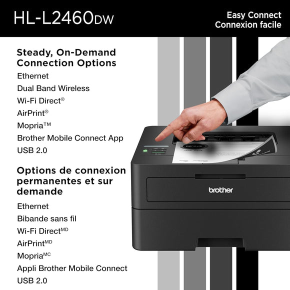 Brother HL-L2460DW Home Office-Ready Monochrome Laser Printer