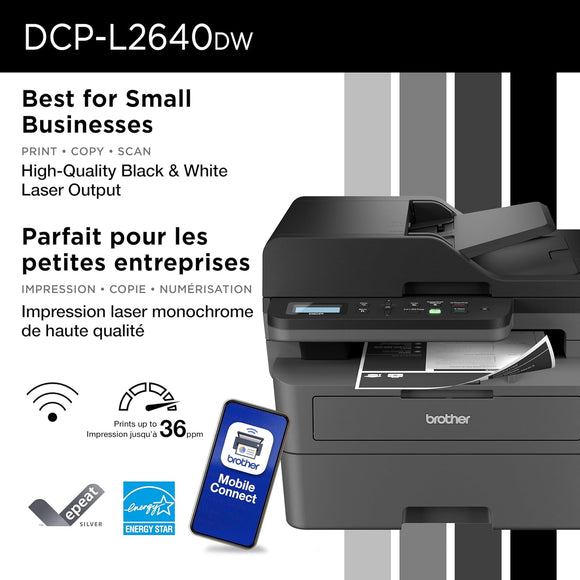 Brother DCP-L2640DW Business-Ready Monochrome Multifunction Laser Printer