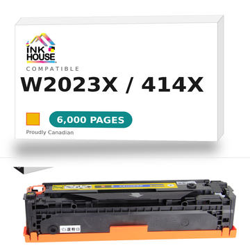 HP 414X W2023X Yellow compatible toner cartridge box