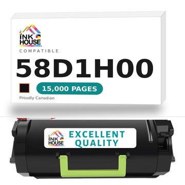 Compatible Lexmark 58D1H00 Black Toner Cartridge High Yield of 58D1000
