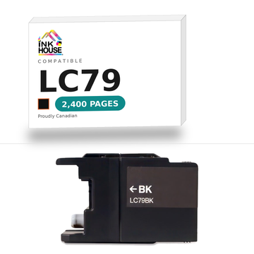 Brother LC79 Black compatible ink cartridge, 2,400 pages