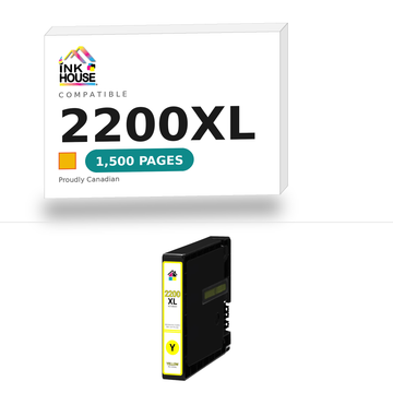 2200XL Yellow compatible ink cartridge, 1,500 pages