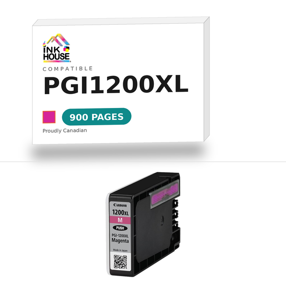 PGI1200XL Magenta compatible ink cartridge, 900 pages