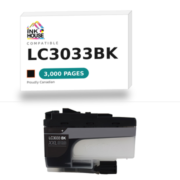 Brother LC3033BK Black compatible ink cartridge, 3,000 pages
