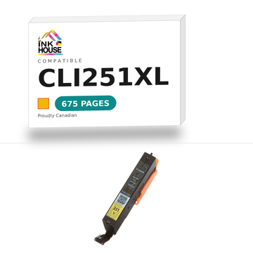 CLI251XL Yellow compatible ink cartridge, 675 pages