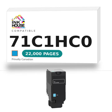 Lexmark 71C1HC0 Compatible Cyan Toner Cartridge High Yield-H4