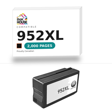 952XL Black compatible ink cartridge, 2,000 pages