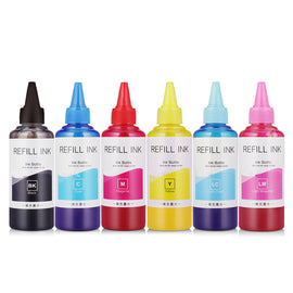 UNIVERSAL COMPATIBLE DYE INK (BK/C/M/Y/LC/LM) 6 PK