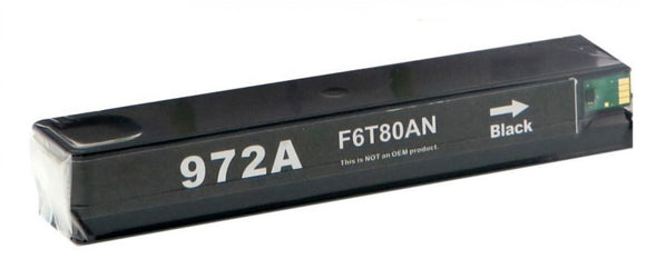 Remanufactured HP 972A F6T80AN Black PageWide Ink Cartridge