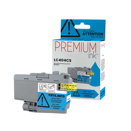 Brother LC404 New Cyan Compatible Inkjet Cartridge (LC404 Cyan)