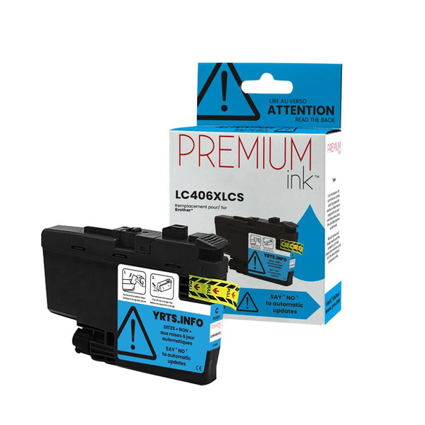 Brother LC406XLC Compatible Cyan Ink Cartridge Extra High Yield