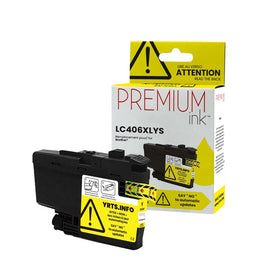 Brother LC406XLY Compatible Yellow Ink Cartridge Extra High Yield