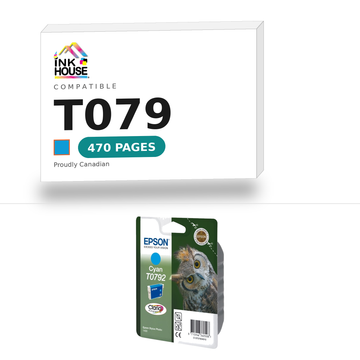 T079 Cyan compatible ink cartridge, 470 pages