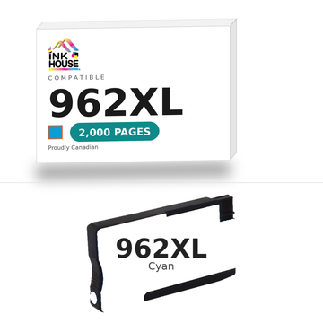 Ink House Compatible 962XL Cyan ink cartridge box, 2,000 pages