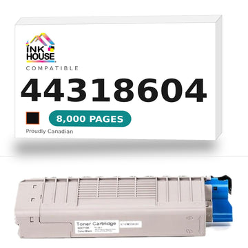Okidata 44318604 BK New Compatible Black Toner Cartridge
